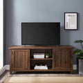 Farmhouse 58" Modern Grooved 2 Door TV Stand