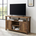 Grooved Door 58" Highboy TV Stand