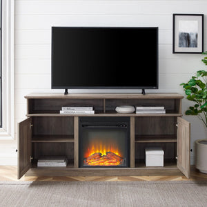 Cherrington Barn Door Fireplace TV Stand