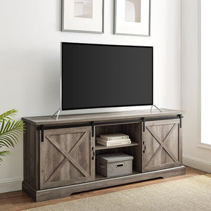 70" Sliding Barn Door TV Console