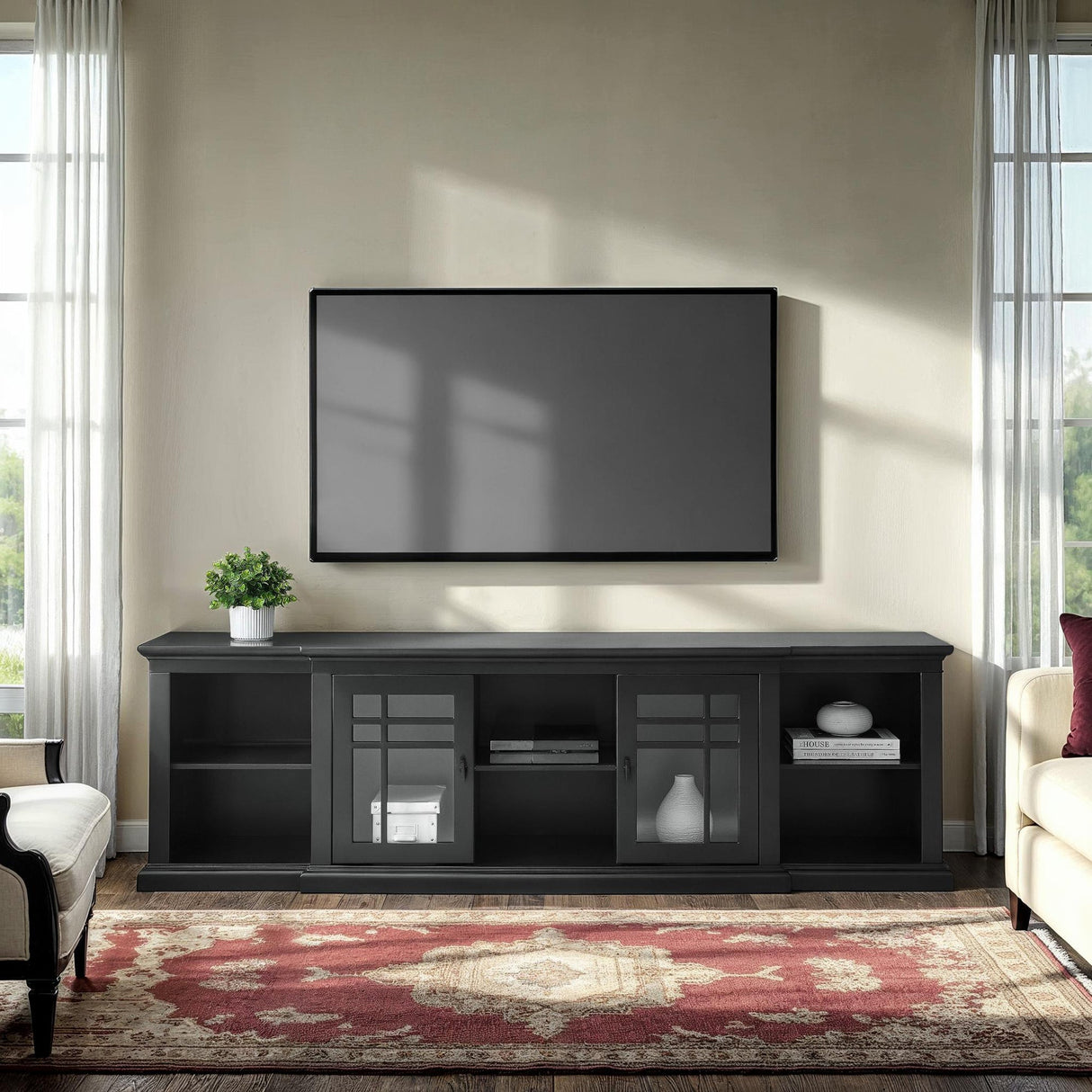 Hattie Glass-Door TV Stand