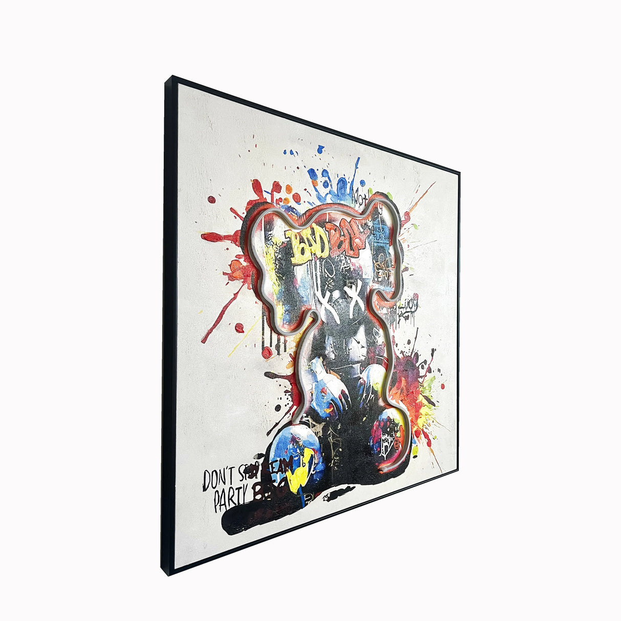 Dancing Street Art Figure LED Light – Modern LED Sculpture with X Eyes