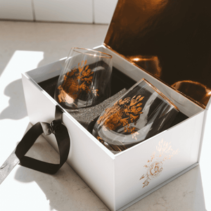 Delft Stemless Wine Glass - Boxed Set of 2