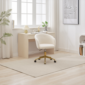Walker Edison | Teddy Modern Desk Chair with Gold Rolling Base