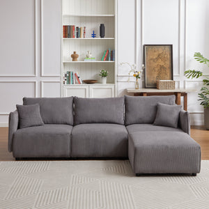 Walker Edison | Minimalist Modular Cloud Couch with Chaise