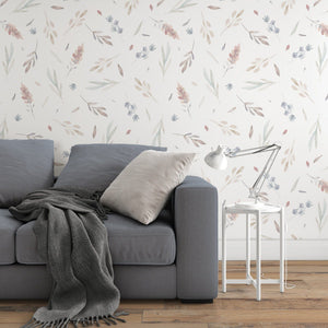 Watercolor Flowers Wallpaper Peel and Stick