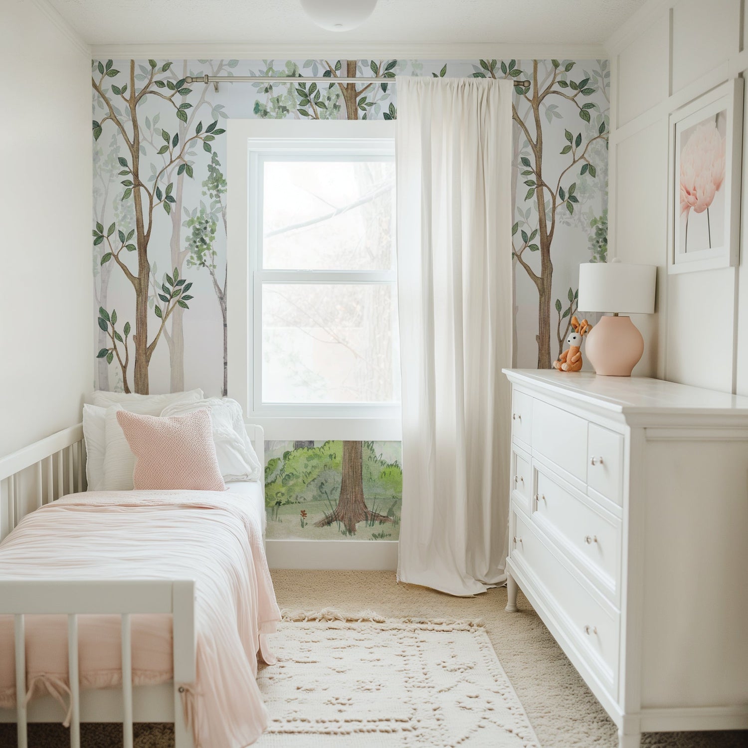 Birch Forest Watercolor Wallpaper