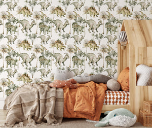 Dinosaur Wallpaper - Cute Peel and Stick Wallpaper for Kids Room