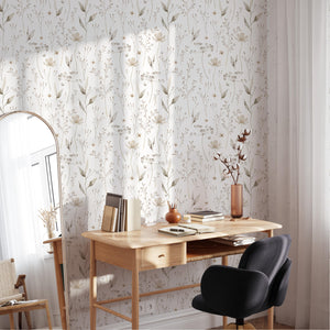 Watercolor Ethereal Wildflowers Wallpaper