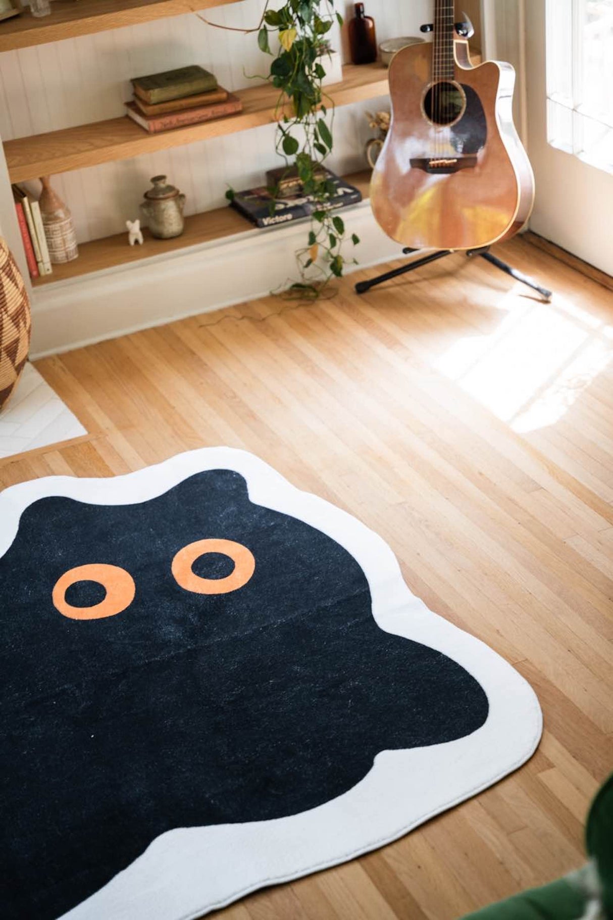 Cute Black Cat Rug