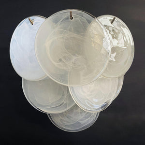 White Vintage Murano Disc Glass Wall Sconce