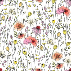 Colorful Wildflowers Peel and Stick Wallpaper