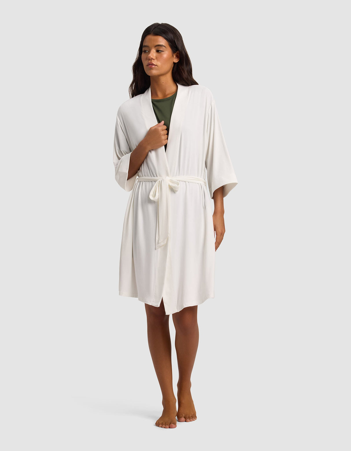 Women's Bamboo Stretch-Knit Kimono Robe