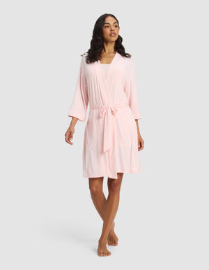 Women's Bamboo Stretch-Knit Kimono Robe