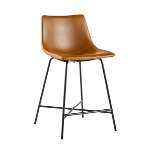 Xuma Urban Industrial Faux Leather Seating Collection (Dining Chair or Counter Stool), Set of 2