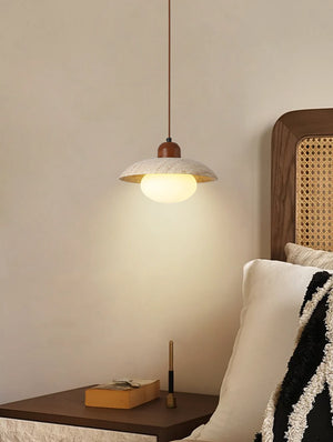 Travertine Glass Noah Disc Pendant Lamp