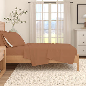 Cotton Solid Flannel Sheet - Nordic Collection