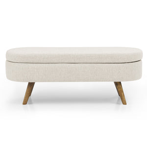 Walker Edison | Ottoman Oval Storage Bench