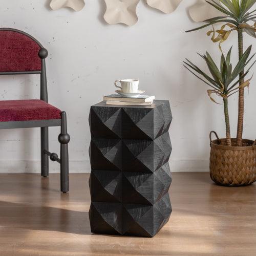 24" Height Three-dimensional Embossed Pattern Design Retro Coffee Table MDF Retro Furniture