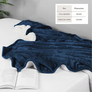Velvet Plush Sherpa Bed Blanket - Sherpa Fleece Collection