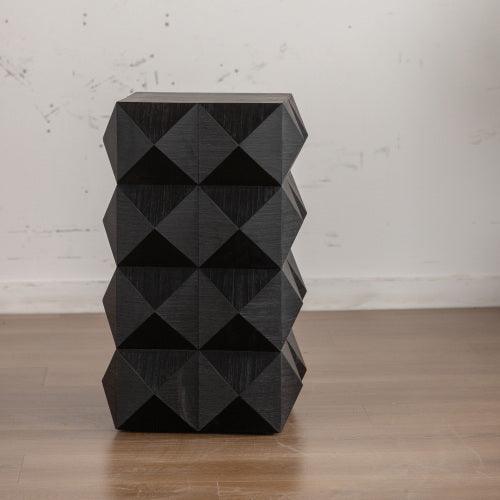 24" Height Three-dimensional Embossed Pattern Design Retro Coffee Table MDF Retro Furniture