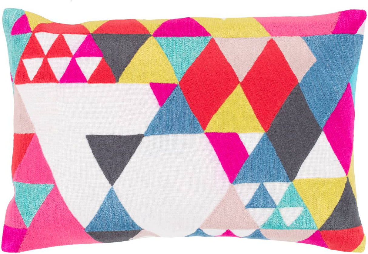 Rennaz Bright Red Pillow Cover