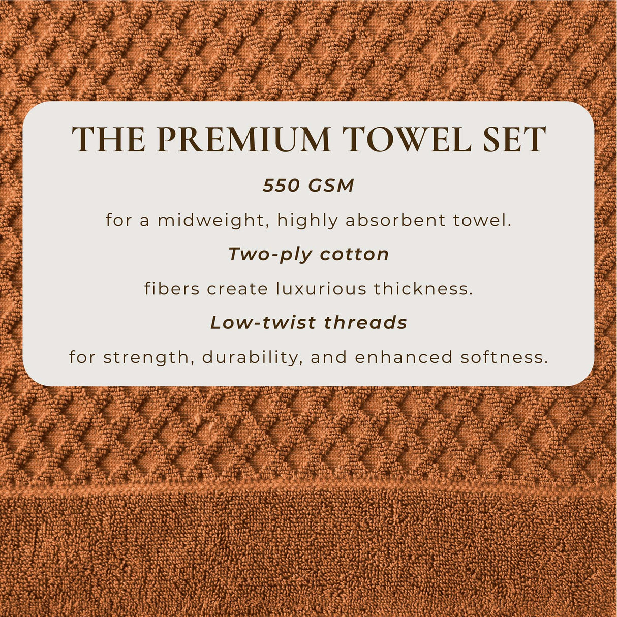 Cotton Diamond Waffle Weave Bath Towel Set - Grayson Collection