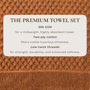 Cotton Diamond Waffle Weave Bath Towel Set - Grayson Collection