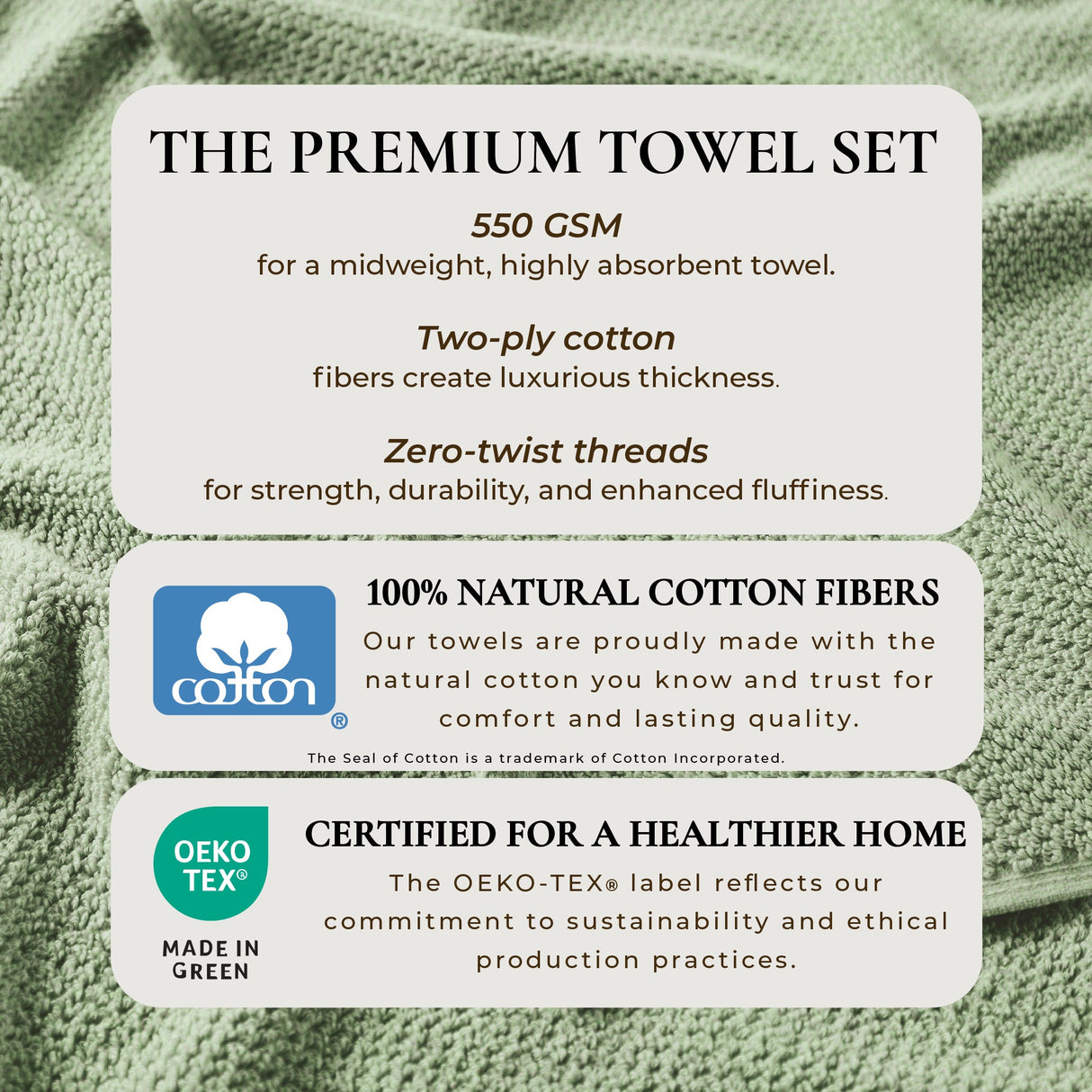 Cotton Textured Bath Towel Set - Acacia Collection