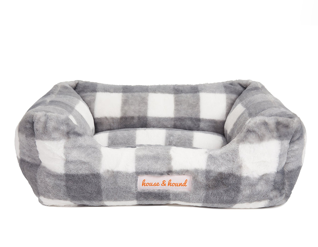 Mink Relaxer Bed- Grey and White