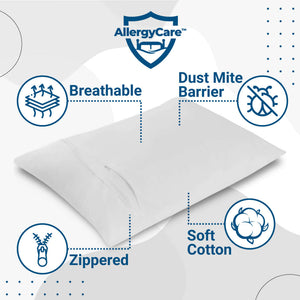AllergyCare™ Cotton Allergen Barrier Pillow Protector by Bargoose