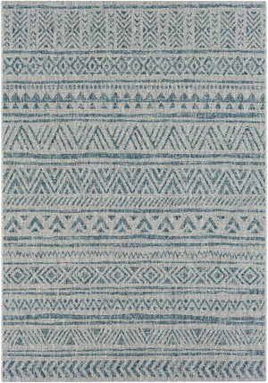 Novato Aqua All Over Pattern Performance Rug