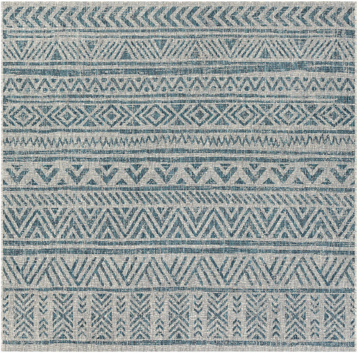 Novato Aqua All Over Pattern Performance Rug