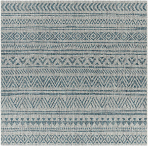 Novato Aqua All Over Pattern Performance Rug