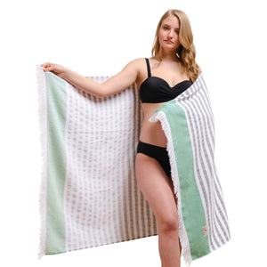 Mediterranean 100% Cotton Turkish Peshtemals, 35" x 60",  Modern & Traditional Turkish Bath Towels
