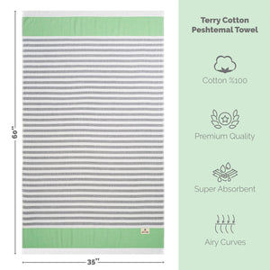 Mediterranean 100% Cotton Turkish Peshtemals, 35" x 60",  Modern & Traditional Turkish Bath Towels