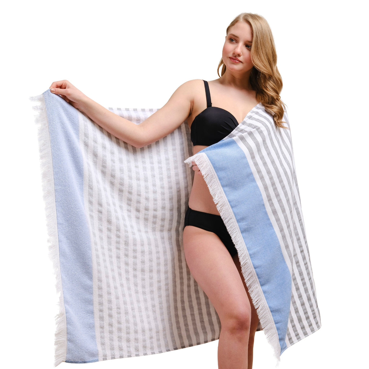 Mediterranean 100% Cotton Turkish Peshtemals, 35" x 60",  Modern & Traditional Turkish Bath Towels