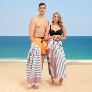 Mediterranean 100% Cotton Turkish Peshtemals, 35" x 60",  Modern & Traditional Turkish Bath Towels