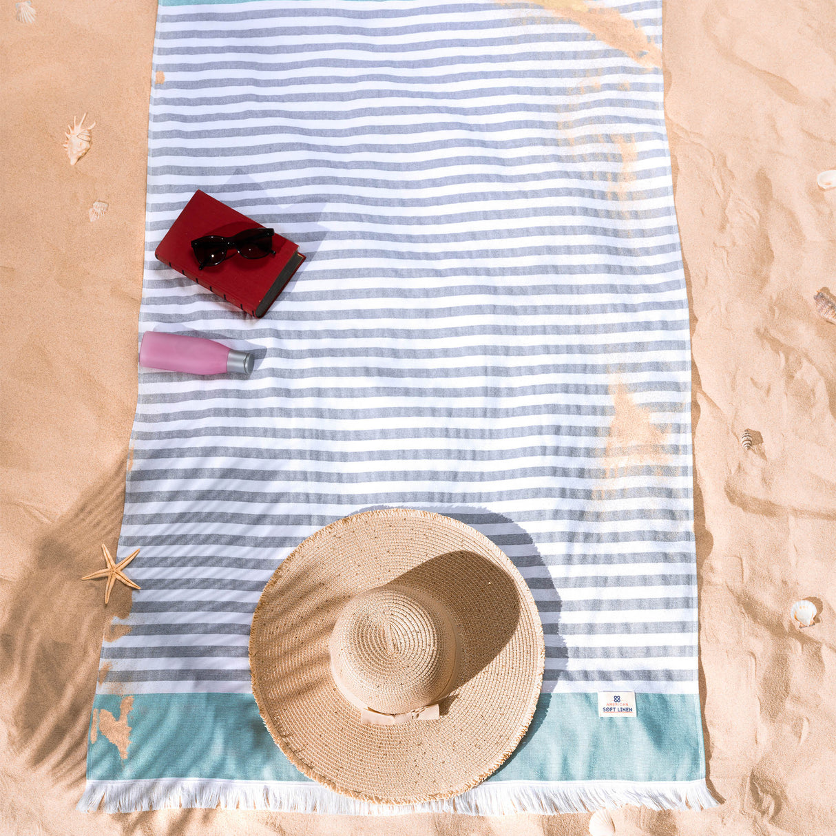 Mediterranean 100% Cotton Turkish Peshtemals, 35" x 60",  Modern & Traditional Turkish Bath Towels