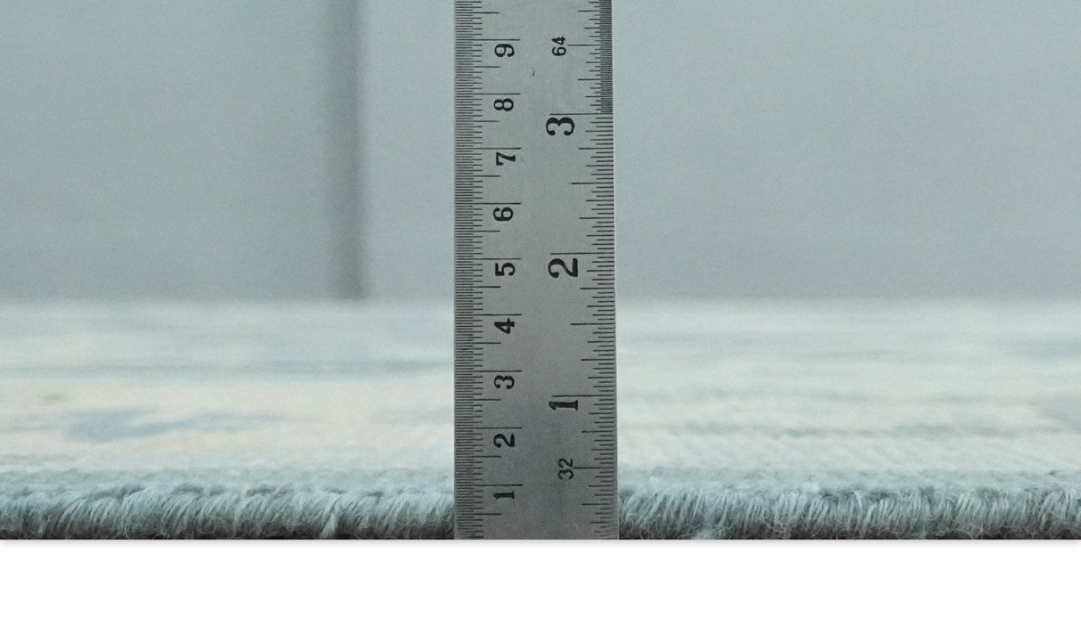 Antique Blue and Beige Multi size Hand Knotted Traditional Oushak Wool Area Rug