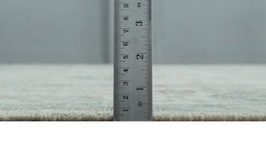 Antique Distressed look Beige and Charcoal Low Pile Multi Size Oushak wool Area Rug