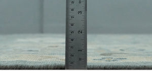 Antique Finish Multi Size Hand Knotted Oushak Silver and Beige Traditional Area Rug