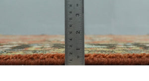 Custom Made Hand Knotted Rust and Black Traditional Wool Rug