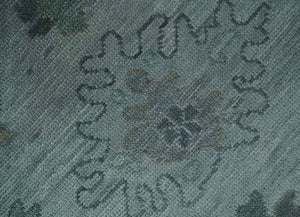 Antique look Bluish Gray Hand knotted Traditional Oushak Multi Size wool area Rug