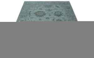 Antique look Bluish Gray Hand knotted Traditional Oushak Multi Size wool area Rug