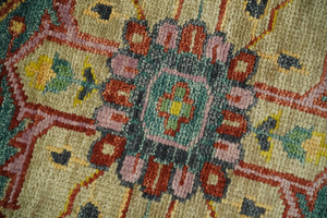 Antique Moss Green and Pink Traditional Multi Size Wool Area Rug