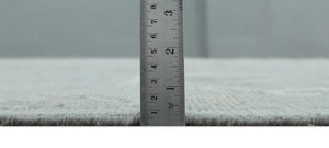 Antique Style Pastel Silver, Beige and Gray Low Pile Multi Size Oushak wool Area Rug