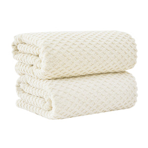 Cotton Diamond Waffle Weave Bath Towel Set - Grayson Collection
