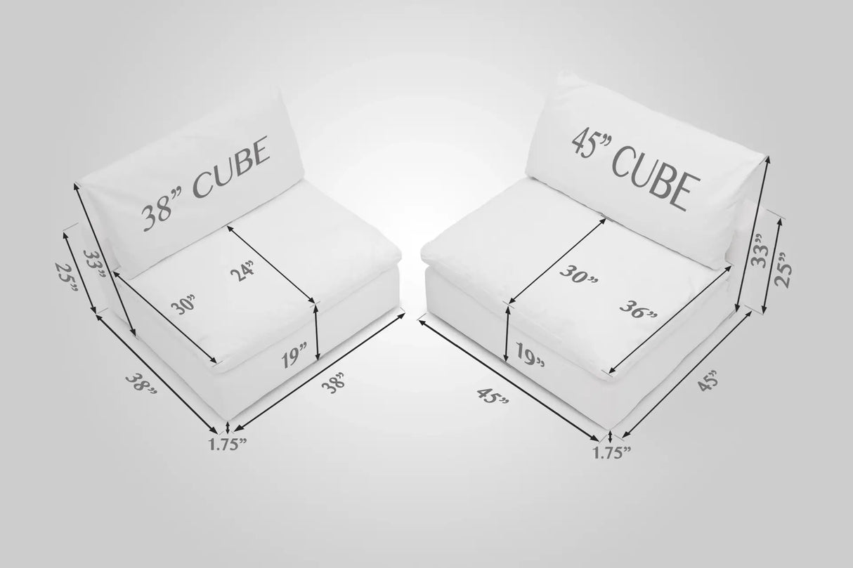 4-Cube Modular Chaise Sectional