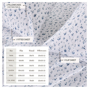Watercolor Floral Sheet Set - Delia Collection